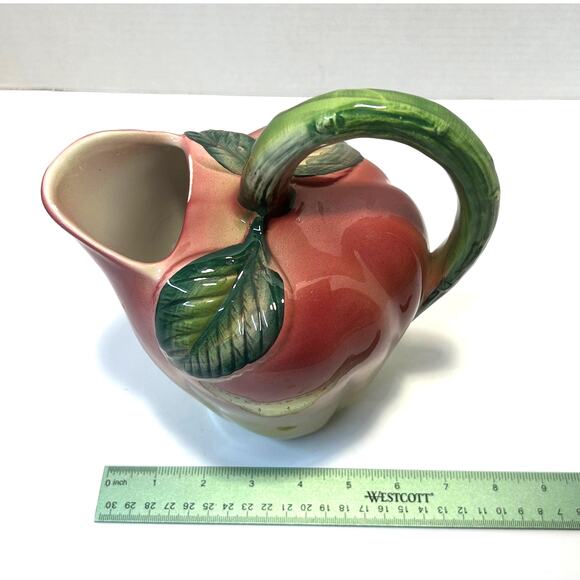 Lord and Taylor Ceramic Apple Pitcher Made in Italy #9416 - Picture 10 of 10